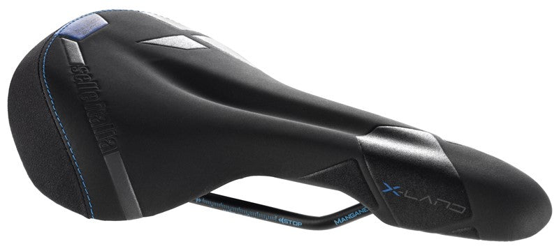 SELLE ITALIA X-LAND E-BIKE TM L Sattel (ID-Match – L1) Manganese Tube 7, Fiber-Tek – Mokka, 280 g schwarz-blau (50 % SALE)
