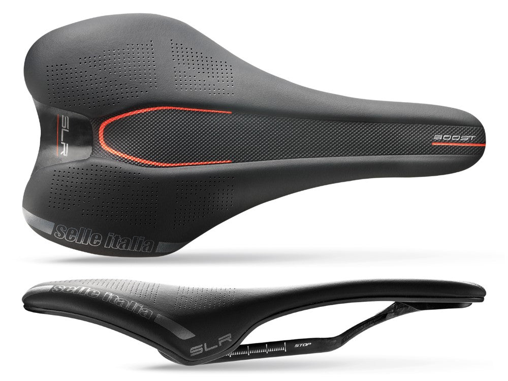SELLE ITALIA SLR BOOST KIT CARBONIO L Sattel (ID passend zu L1), Carbonschiene + 10 mm, Fibra-Tek, 143 g