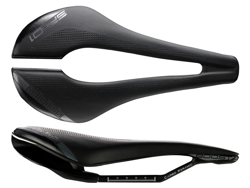 SELLE ITALIA SP-01 BOOST KIT CARBONIO SUPERFLOW S Sattel (ID entspricht S3), Carbon/Keramik-Schiene, Fibra-Tek, 163 g