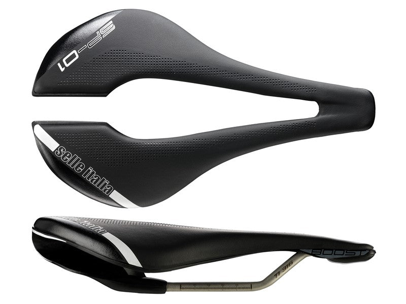 SELLE ITALIA SP-01 BOOST TI316 SUPERFLOW L Sattel (ID entspricht L3) TI 316 Rail, Fibra-Tek, 194 g
