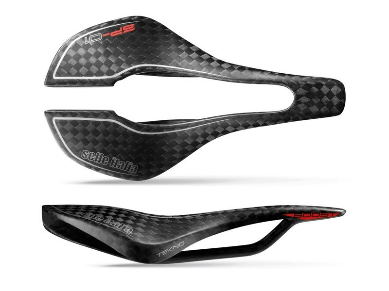 SELLE ITALIA SP-01 BOOST TEKNO SUPERFLOW L Sattel (ID entspricht L3), Hi-Tech Carbon Rail, Carbon, 120 g