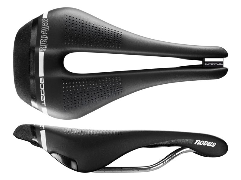 SELLE ITALIA NOVUS BOOST TI316 SUPERFLOW S Sattel (ID entspricht S3), TI 316 Schiene, Fibra-Tek, 240 g