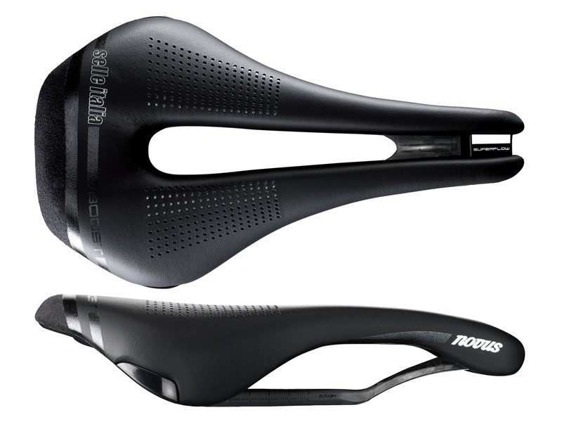 SELLE ITALIA NOVUS BOOST KIT CARBONIO SUPERFLOW L Sattel (ID entspricht L3), Carbon/Keramik-Schiene, Fibra-Tek, 187 g