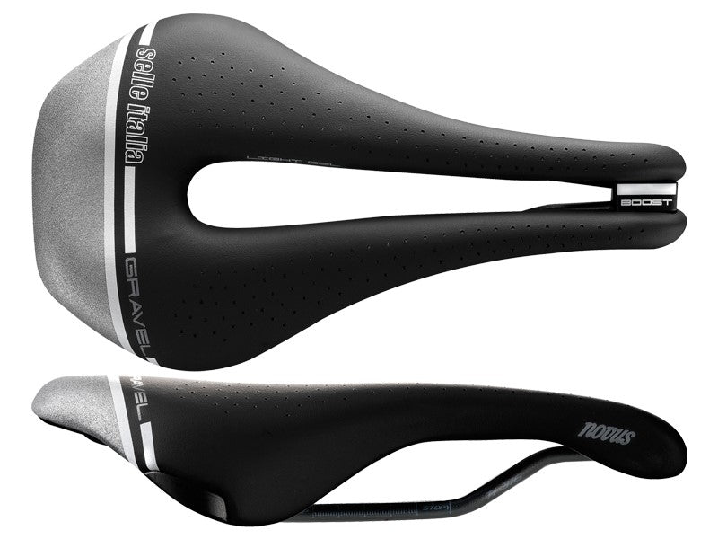 SELLE ITALIA NOVUS BOOST GRAVEL TECH Sattel TI316 SUPERFLOW S (ID entspricht S3), TI 316 Tube 7, Fibra-Tek, 255 g