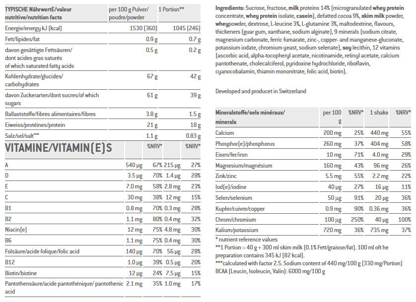 SPONSER RECOVERY SHAKE Schokoladengetränk, 900g Dose .