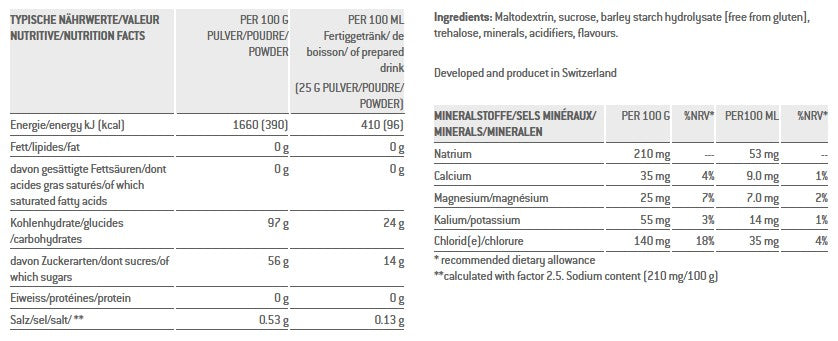 SPONSER CARBO LOADER Zitronen-Orangen-Getränk Dose 1200g .