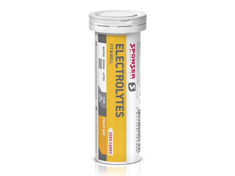 Elektrolyte SPONSER ELECTROLYTES TABS Fruitmix Tabletten (Box mit 12 x 10 Tabletten) .