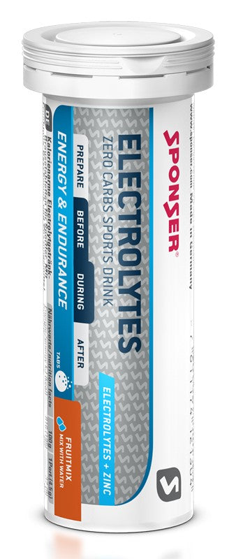 Elektrolyte SPONSER ELECTROLYTES TABS Rot-Orange-Tabletten (Box mit 12 Stück x 10 Tabletten) .