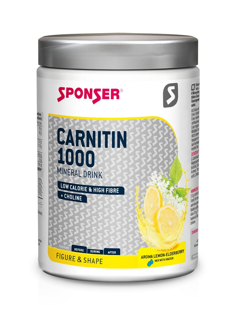 Kalorienarmes Getränk SPONSER CARNITIN 1000 Zitrone-Schwarzer Holunder Dose 400g