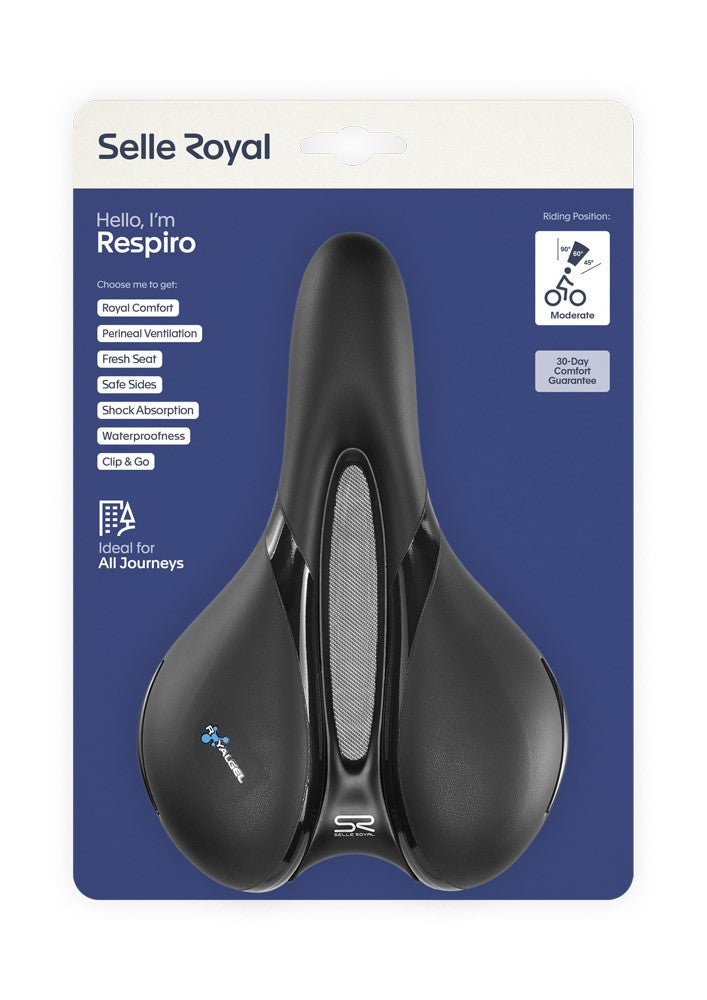 SELLEROYAL RESPIRO SOFT MODERATE Sattel 60 Grad Gel + Elastomere Unisex 496g