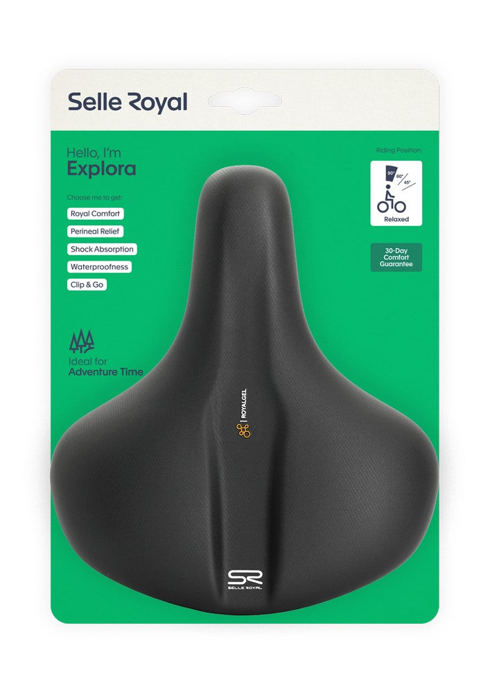 SELLEROYAL EXPLORA RELAXED Sattel 90 Grad Gel + Elastomere Unisex 598g