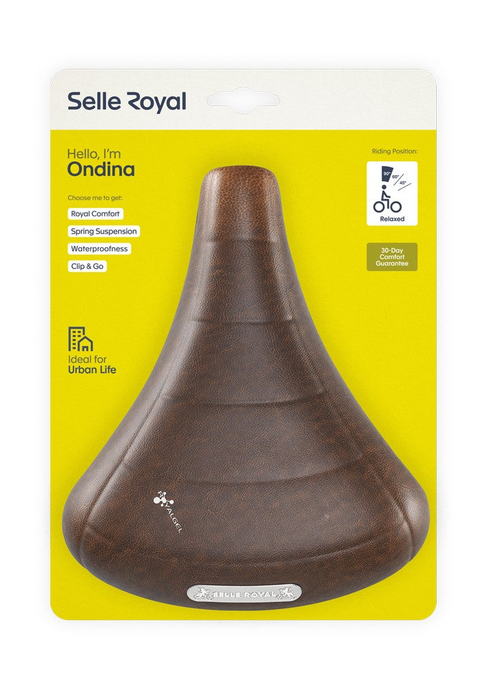SELLEROYAL CLASSIC RELAXED Sattel 90 Grad ONDINA BROWN Unisex Gel + Federn