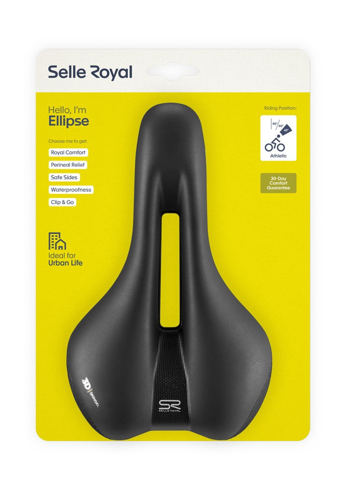 SELLEROYAL PREMIUM ATHLETIC 45-Grad-Sattel. ELLIPSE Gel + Elastomere Unisex 406g