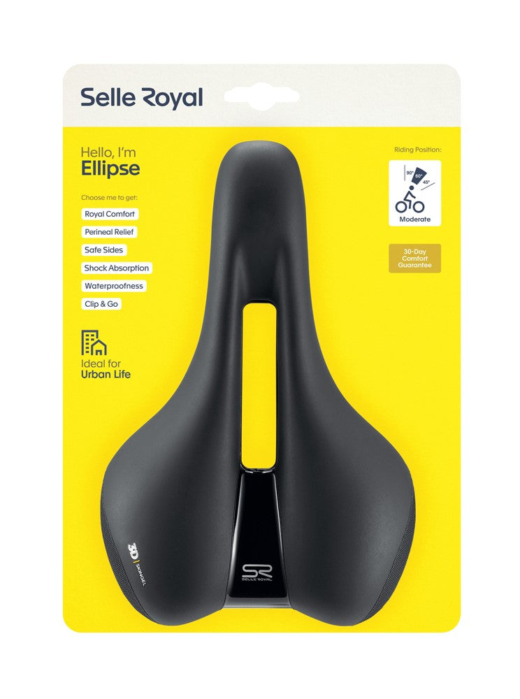 SELLEROYAL PREMIUM MODERATE Sattel 60 Grad ELLIPSE Gel + Elastomere Unisex 474g