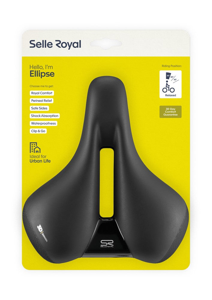 SELLEROYAL PREMIUM RELAXED Sattel 90 Grad ELLIPSE Gel + Elastomere Unisex 638g