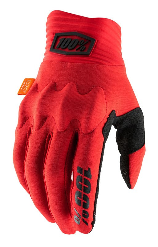 100 % COGNITO Glove rot schwarze Handschuhe, Größe. XL (Handlänge 200-209 mm)