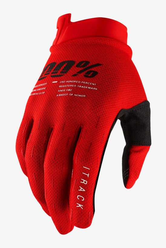 100 % ITRACK Glove-Handschuhe, rote Größe. XXL (Handlänge 209-216 mm)