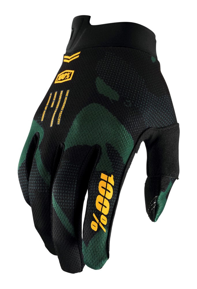 100 % ITRACK Glove Sentinel schwarze Handschuhe, Größe. S (Handlänge 181-187 mm)