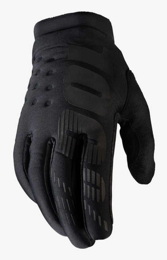 Handschuhe 100 % BRISKER Youth Glove schwarz grau Größe. M (Handlänge 149-159 mm)