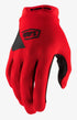 100 % RIDECAMP Youth Glove-Handschuhe, rote Größe. L (Handlänge 159-171 mm)