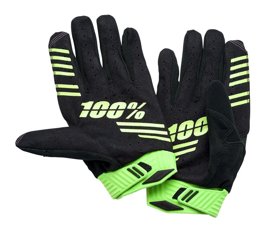 100% R-CORE Handschuhe Black Lime - S (Handlänge 181-187 mm)