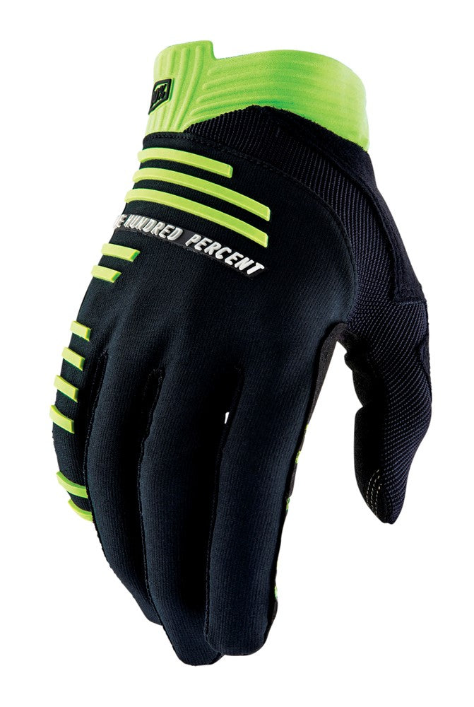 100% R-CORE Handschuhe Black Lime - M (Handlänge 187-193 mm)