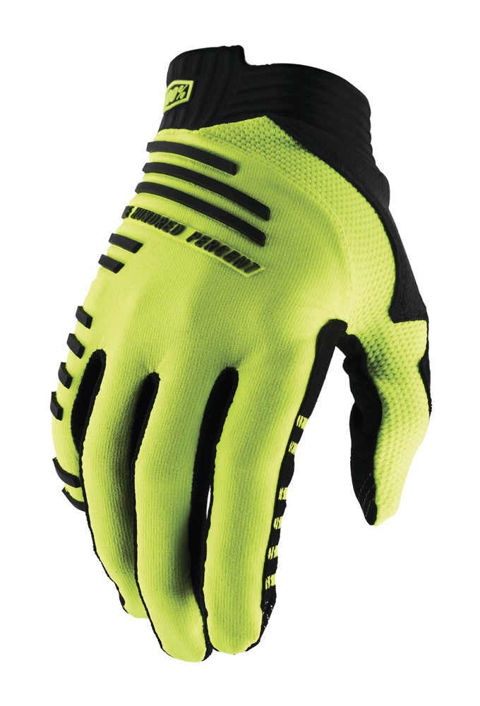 100 % R-CORE Handschuhe Fluo Yellow – L (Handlänge 193–200 mm)