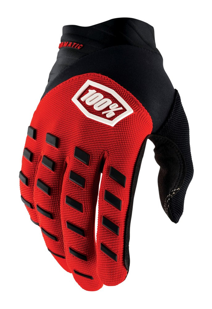 100 % AIRMATIC Glove rote schwarze Handschuhe, Größe. XXL (Handlänge 209-216 mm)