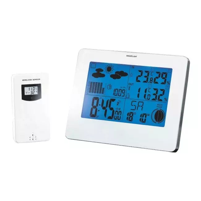 ELEKTRONISCHES AUSSEN-/INNENTHERMOMETER.