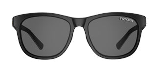 TIFOSI SWANK POLARISIERTE satinschwarze Brille (1 Rauchglas 15,4 % Lichtdurchlässigkeit)