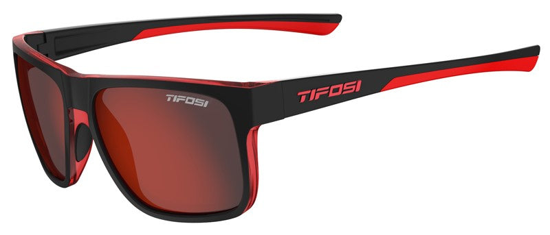 TIFOSI SWICK satinschwarze/purpurrote Gläser (1 rauchrotes Glas 15,4 % Lichtdurchlässigkeit)