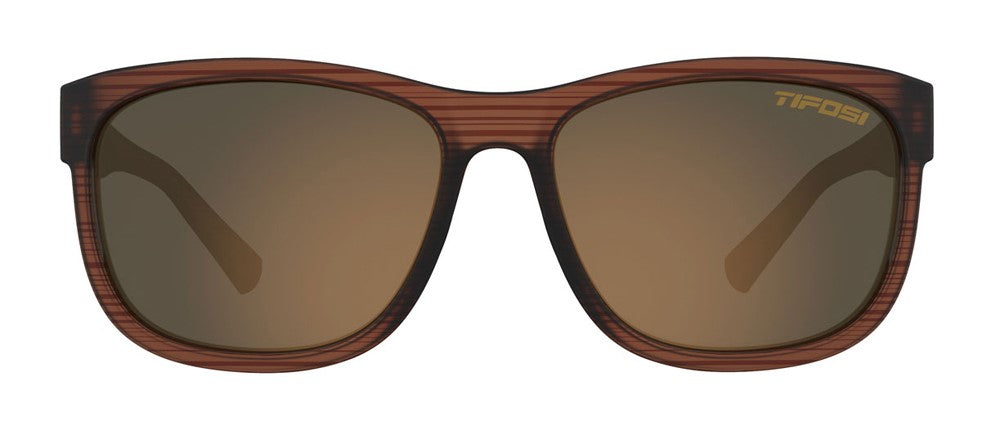 TIFOSI SWANK XL POLARISIERTE Holzmaserungsgläser (1 Braunglas 15,4 % Lichtdurchlässigkeit)