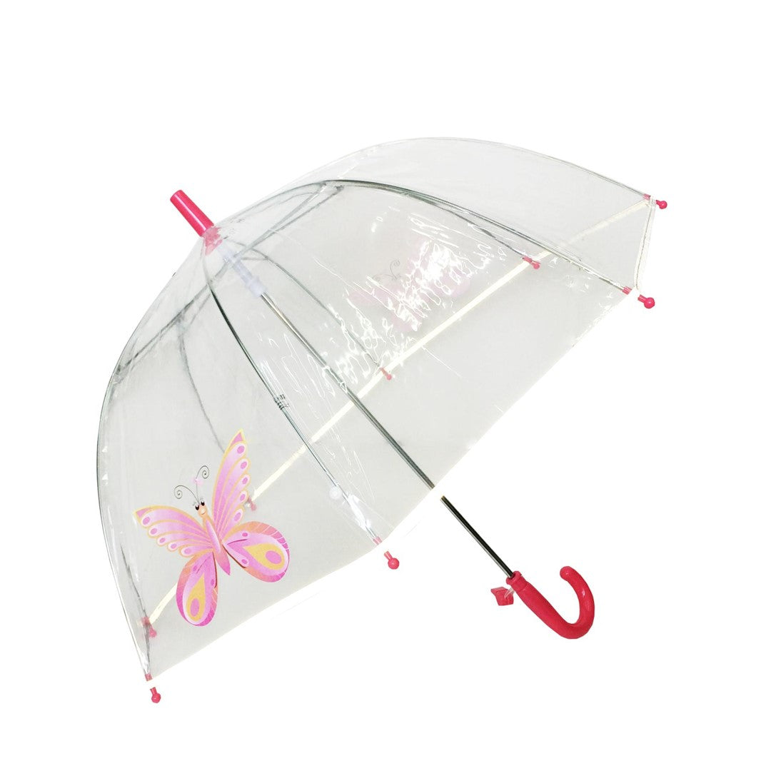 SMATI Kinderregenschirm SCHMETTERLING transparent