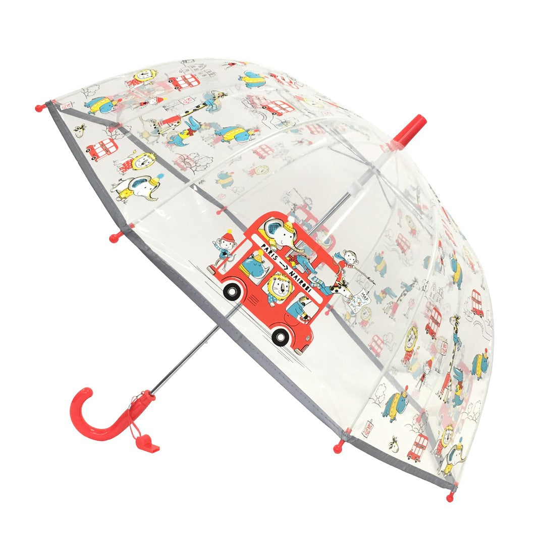 SMATI Kinderregenschirm REISE transparent