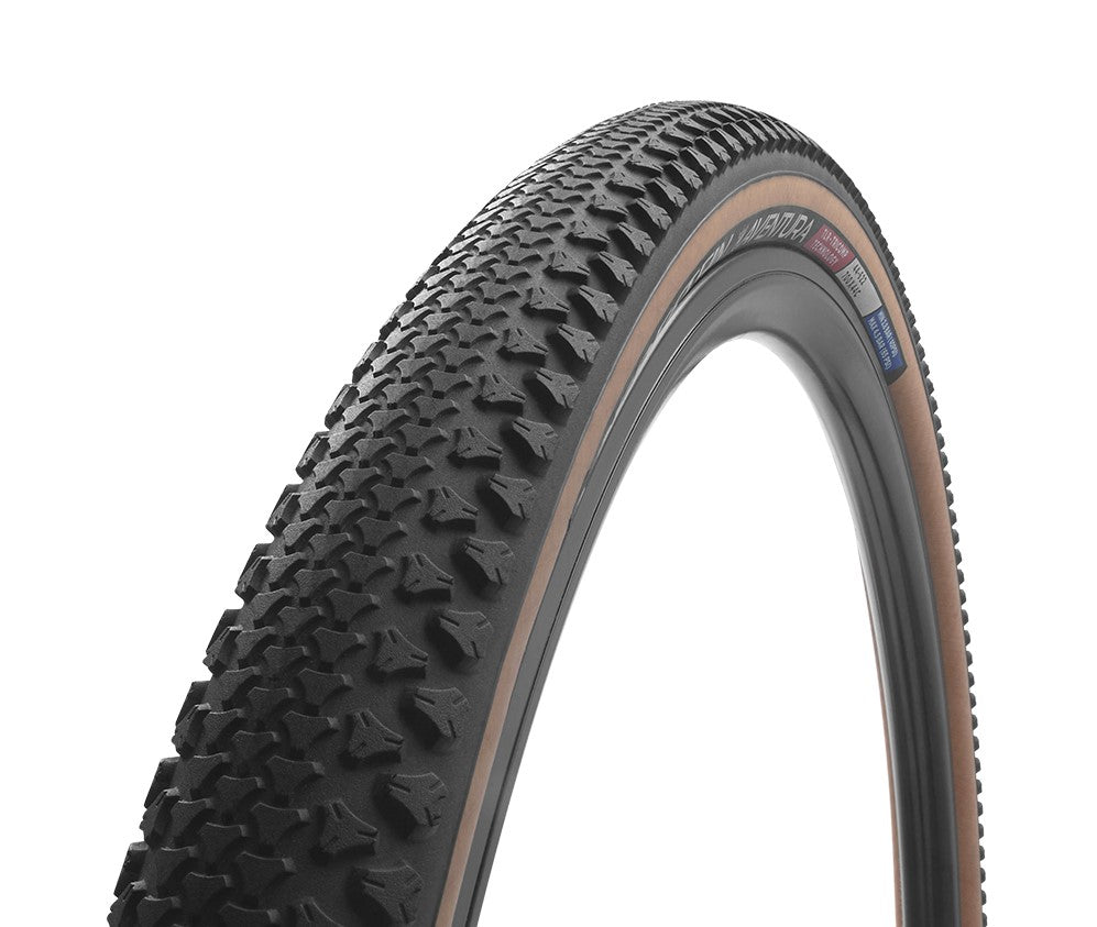 VREDESTEIN Aventura Gravel-Reifen, 700x38C (38-622), faltbar, TPI120, 450 g, TLR, Schwarz-Transparent