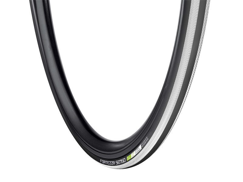 VREDESTEIN Fortezza Senso Allwetter-Straßenreifen, 700 x 25 C, faltbar, TPI120, 240 g, Schwarz und Weiß
