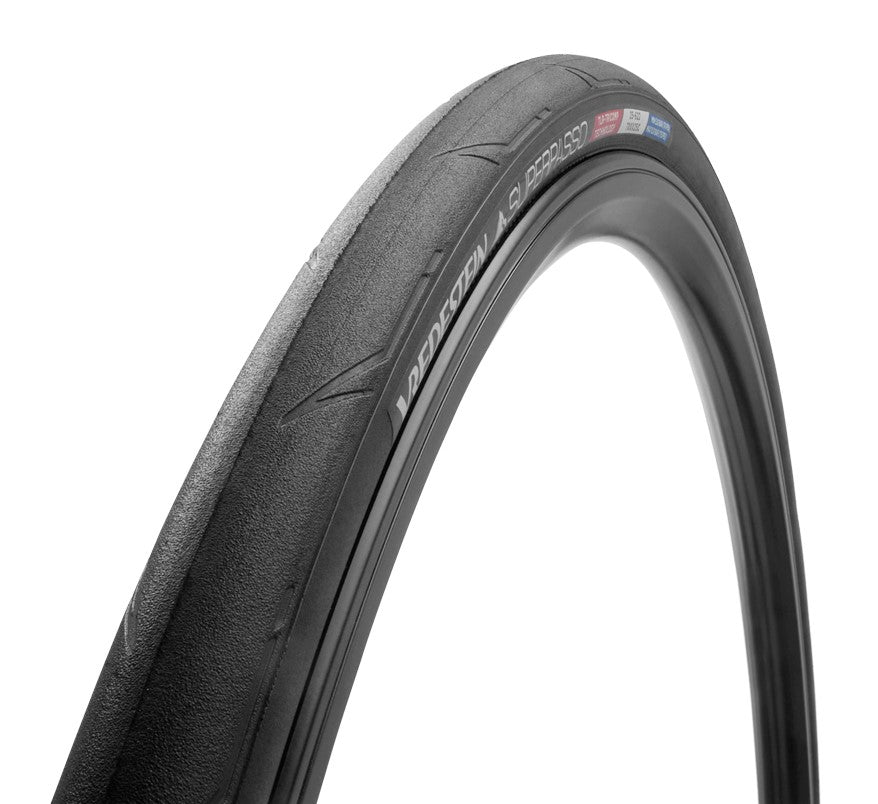 VREDESTEIN Superpasso Straßenreifen, 700x25C (25-622), faltbar, TPI150, 300 g, TLR, Schwarz
